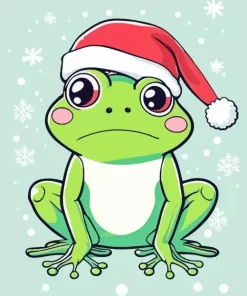 Christmas Frog Paint by Number