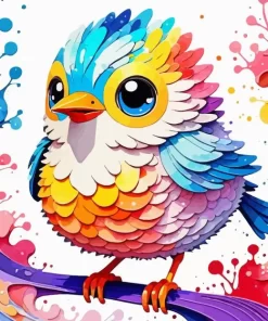 Colorful Bird Paint by Number