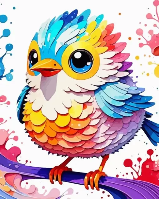 Colorful Bird Paint by Number