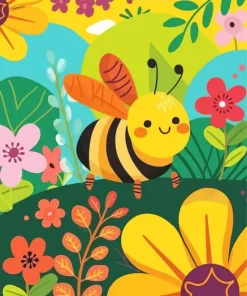 Cute Bee Paint by Number