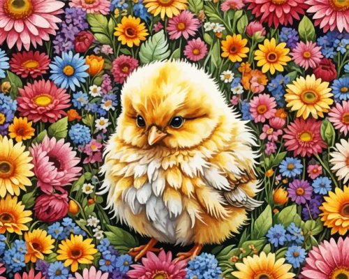 Cute Chick Paint by Number