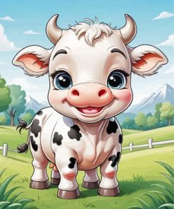 Cute Cow Paint by Number