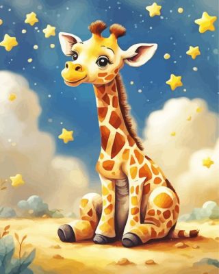 Cute Giraffe Paint by Number