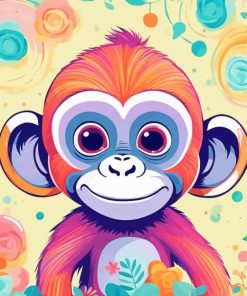 Cute Monkey Paint by Number