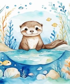 Cute Otter Paint by Number