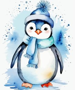 Cute Penguin Paint by Number