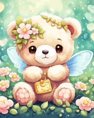 Adorable Teddy Bear Paint by Number