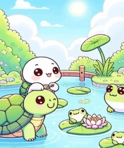 Cute Turtles Paint by Numbers