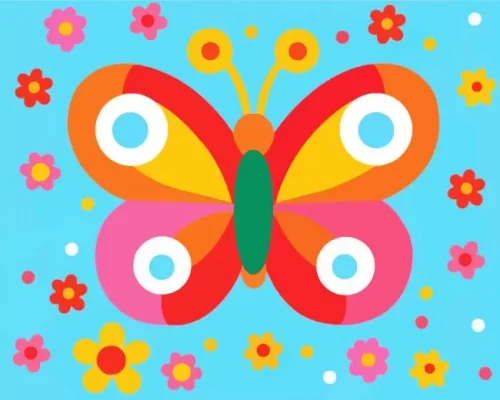 Easy Butterfly Paint by Number