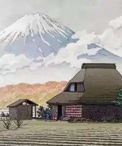 Fuji vanaf het dorp Narusawa Paint by Number