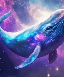 galaxy blue whale paint by numbers