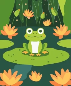 Green Frog Art Paint by Number