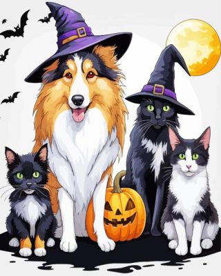 Halloween Animals Paint by Number