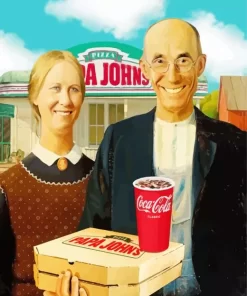 Happy American Gothic Paint by Number