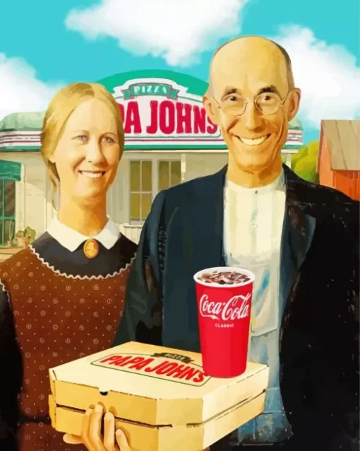 Happy American Gothic Paint by Number