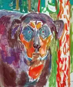 Head Of A Dog By Edvard Munch Paint by Number