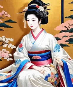 Japanese Lady Art Paint by Number