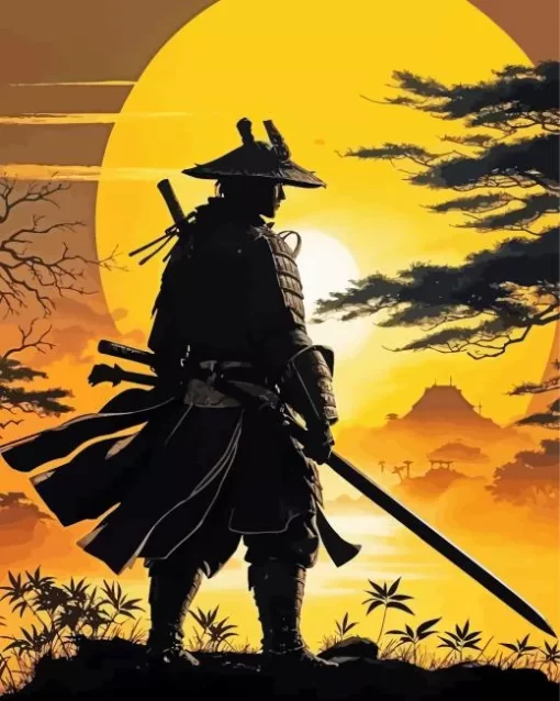 Japanese Samurai Paint by Number