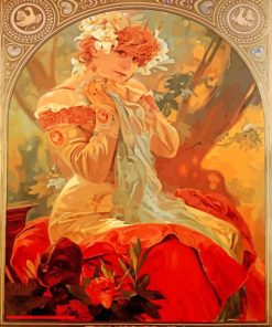 Lefevre Utile Alphonse Mucha Paint by Number