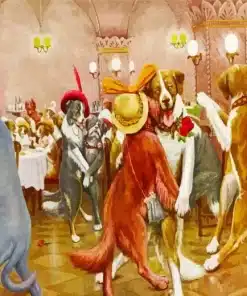 New Years Eve In Dogville Paint by Number