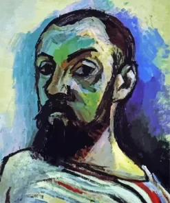 Self Portrait in a Striped T shirt Paint by Number