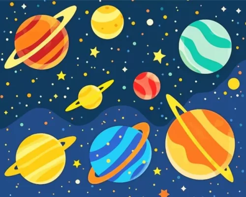 Space Planets Paint by Number