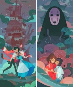 Spirited Away x Howls Moving Castle Paint by Number