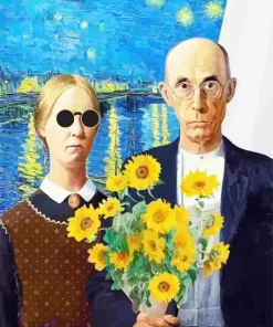 Starry Night American Gothic Paint by Number