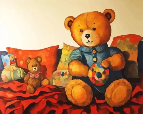 teddy bears art paint by number