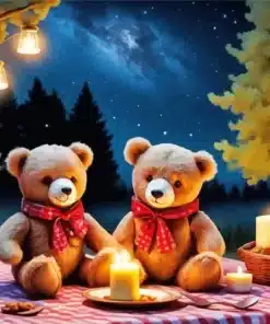 teddy bears date paint by number