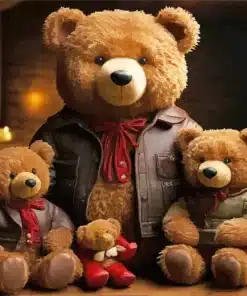 teddy bears family paint by number