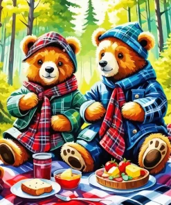 teddy bears picnic paint by number