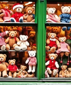 teddy bears shop paint by number