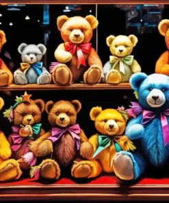 teddy bears toys paint by number