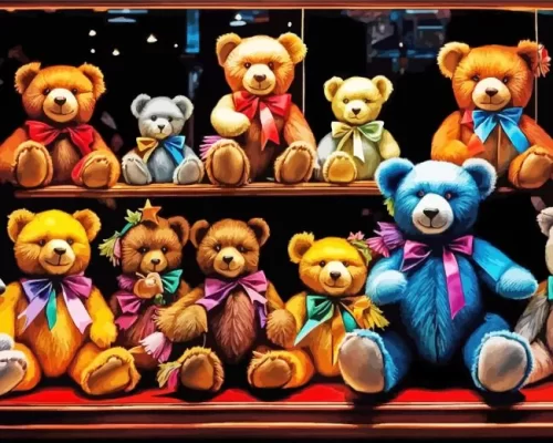 teddy bears toys paint by number