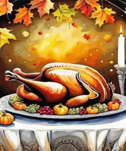 Thanksgiving Food Art Paint by Number