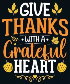 Thanksgiving Quote Paint by Number