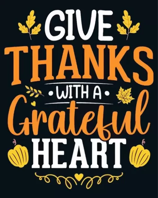 Thanksgiving Quote Paint by Number