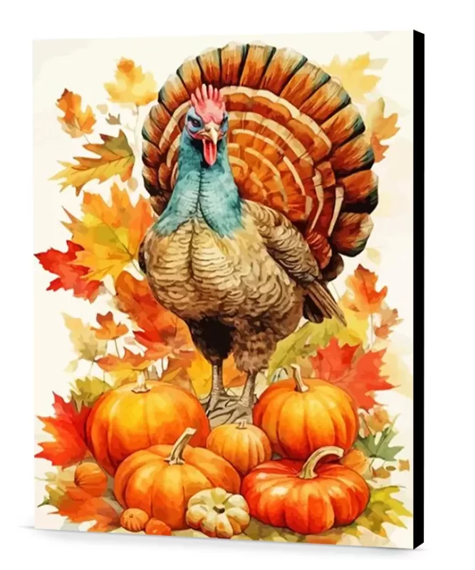 thanksgiving turkey bird paint by numbers