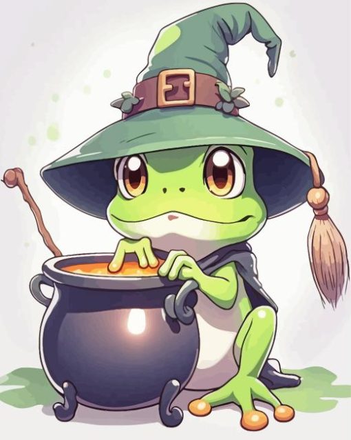 Witch Frog Paint by Number