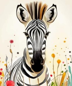 Zebra Nursery Paint by Numbers