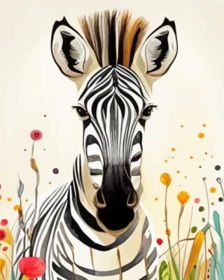 Zebra Nursery Paint by Numbers