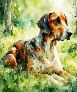 Abstract Coonhound Paint by Number