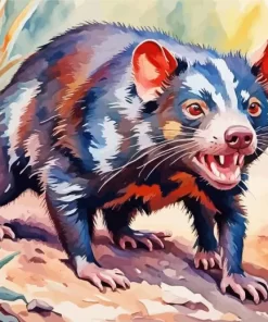 Abstract Tasmanian Devil Paint by Number