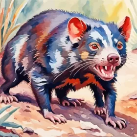 Abstract Tasmanian Devil Paint by Number