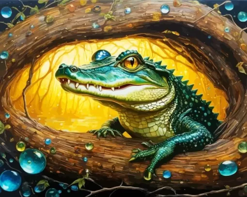 Alligator Art Paint by Number