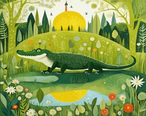 Alligator Art Paint by Number