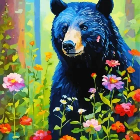 American Black Bear Paint by Number