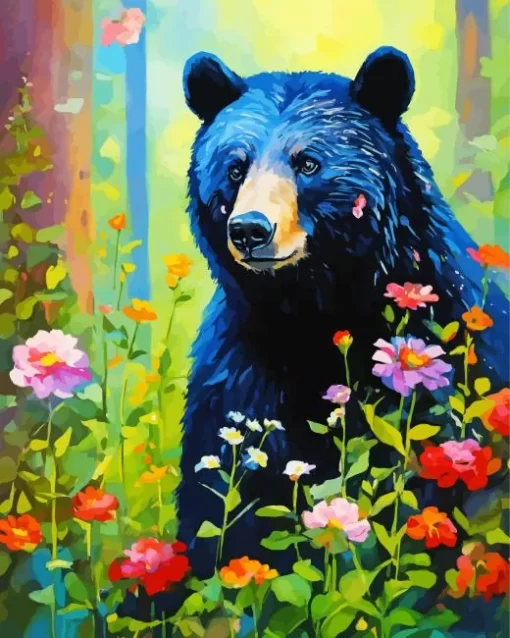 American Black Bear Paint by Number