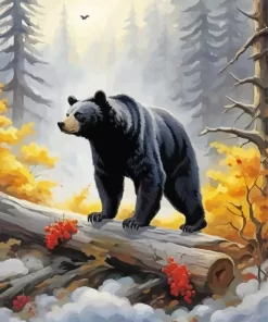 American Black Bear Paint by Number